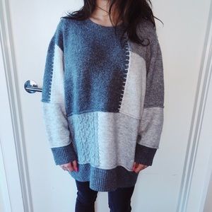 Oversized Patch Sweater